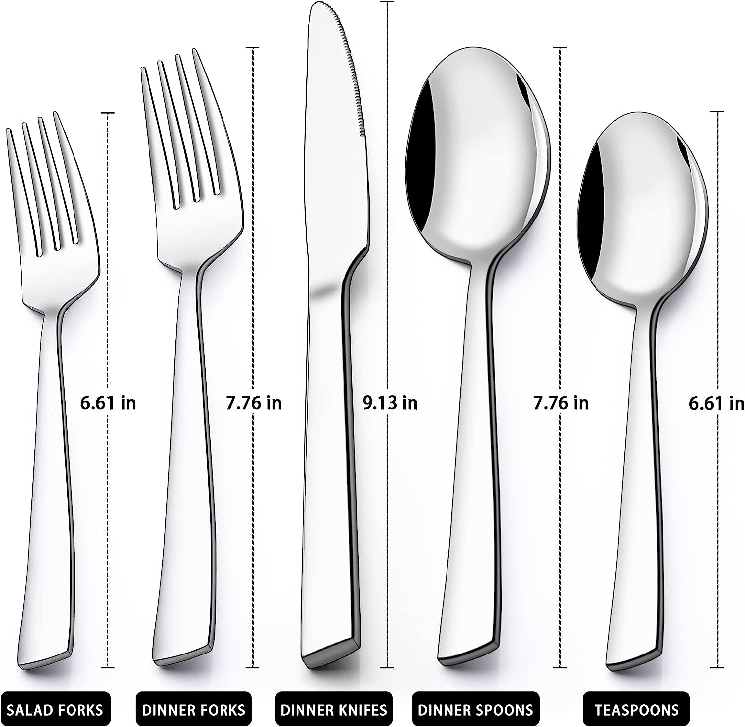 60pc Stainless Steel Silverware Flatware Set Service for 12 Cutlery Utensil Sets eBay