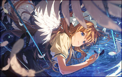 Anime girls wings CCG Gaming Mat Desk