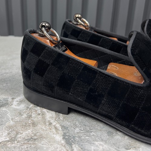 Louis Vuitton Auteuil Loafers Damier Black Velour 7.5 LV or 8.5 US or 41.5 EUR - Picture 14 of 24