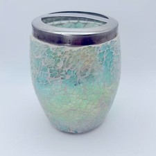 Glass mosaic toothbrush holder