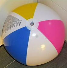 Grosser weiß/bunter WASSERBALL von Intex, D = 61cm / 24" flach, NEU, OVP