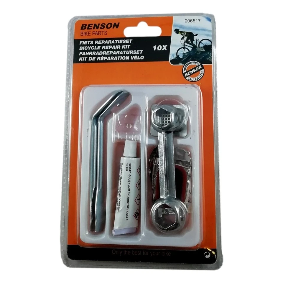 Kit de réparation 10 pcs Vélo Bicyclette VTT Cycliste BMX Outils Rustine Colle - Photo 1/1