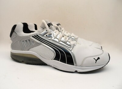 Puma Men's PowerTech Blaze Metallic White/Puma Silver/Black Size 13M