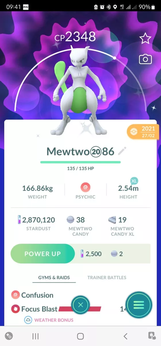 Shiny Mewtwo Pokemon Trade Go