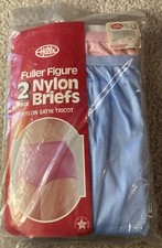 Vintage Hills Department Store Fuller Figure Nylon Briefs 2 Pair Size 11 Panties