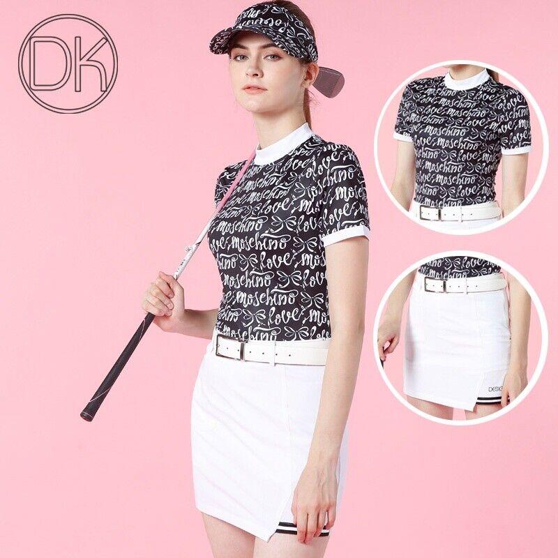 hø te Beskatning DK Women Print Short Sleeve Tops Slim Fit Pencil Skirt Quick-dry Golf  Tracksuits | eBay