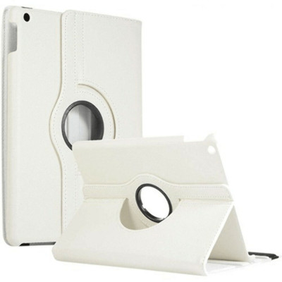 Leather Flip 360° Rotating Portfolio Stand Case WHITE for iPad Mini 4/Mini 5