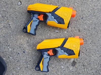 Two Short Yellow Nerf Guns