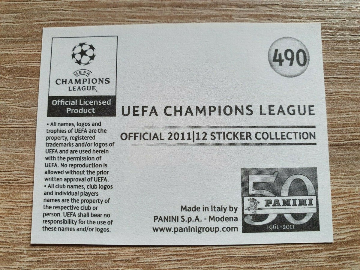 Panini 490 Xavi Hernandez Champions League 2011 2012 FC Barcelona