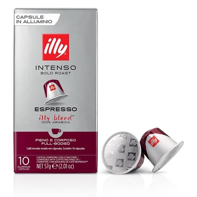  ILLY INTENSO BOLD DARK ROAST ESPRESSO COFFEE CAPSULES - 100 COUNT 