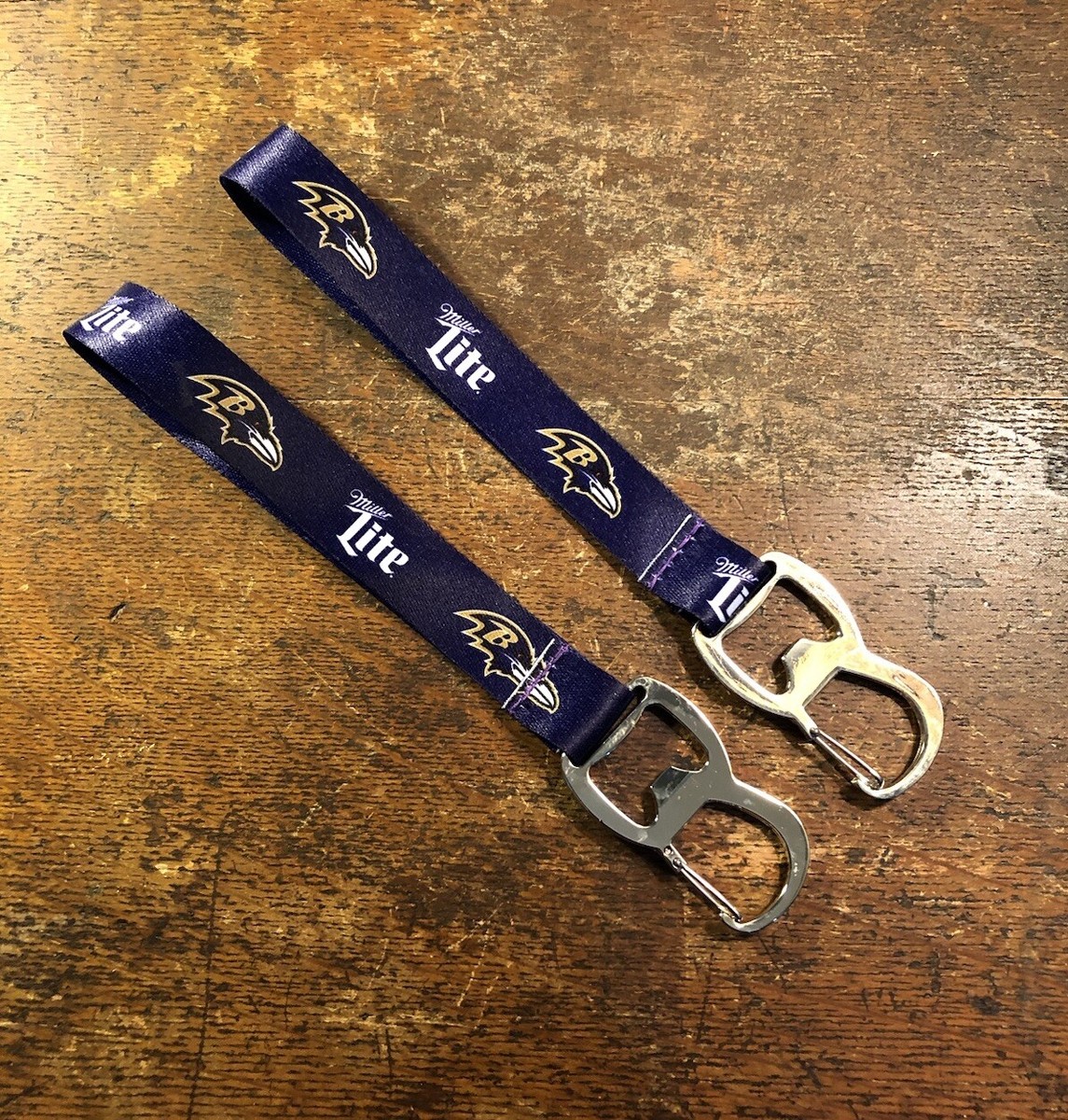 Ravens Bottle Opener Keychain - Officially Licensed NFL Team Key Tag