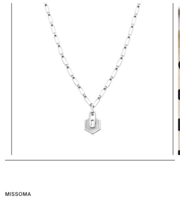 Missoma Aegis Chain With Charm Silver Colour 