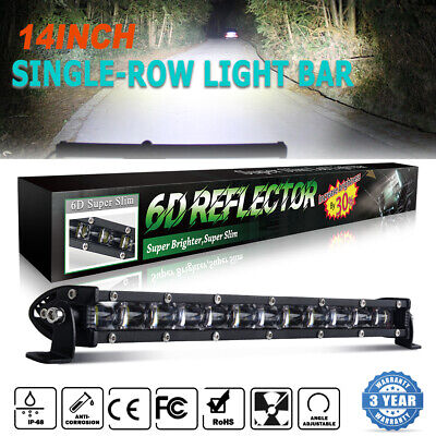 14" 60w single row LED light bar 5w *12leds offroad 4WD boat UTE driving ATV 14