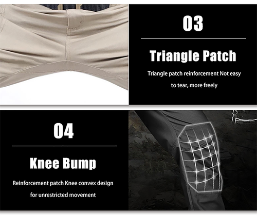 Men's Work Cargo Pants Tactical Combat Pants Outdoor Hiking Waterproof Trousers - Afbeelding 7 van 34