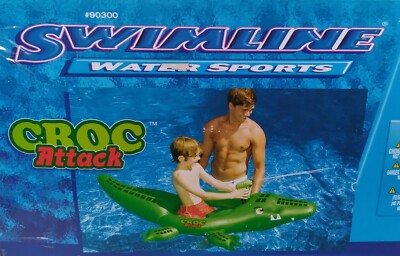 Swimline Water Sports CROC ATTACK Inflatable Ride-On Water Squirter #90300 ''NEW!