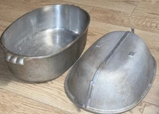 Large Aluminum Turkey Roaster With Lid / Inside Rack Guardian Service Circa 40’s