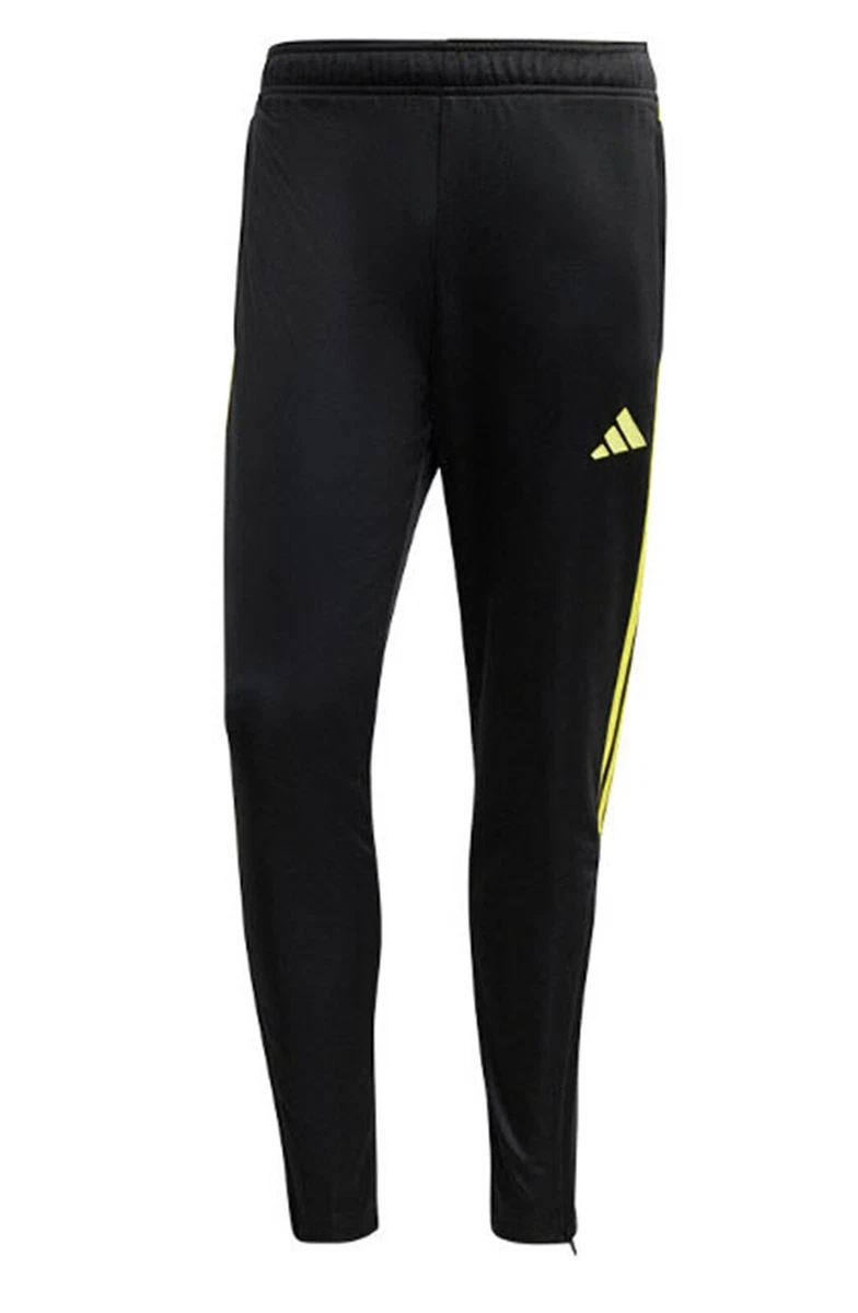 Adidas Men TIRO 23 Club Track Pants Black Yellow Run Jogger Casual Pant  IC1585