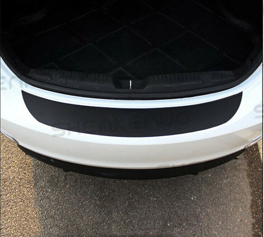 Car Accessories Rear Bumper Trunk Tail Lip Protect Carbon Fiber Stickers Black Foto 3 de 4