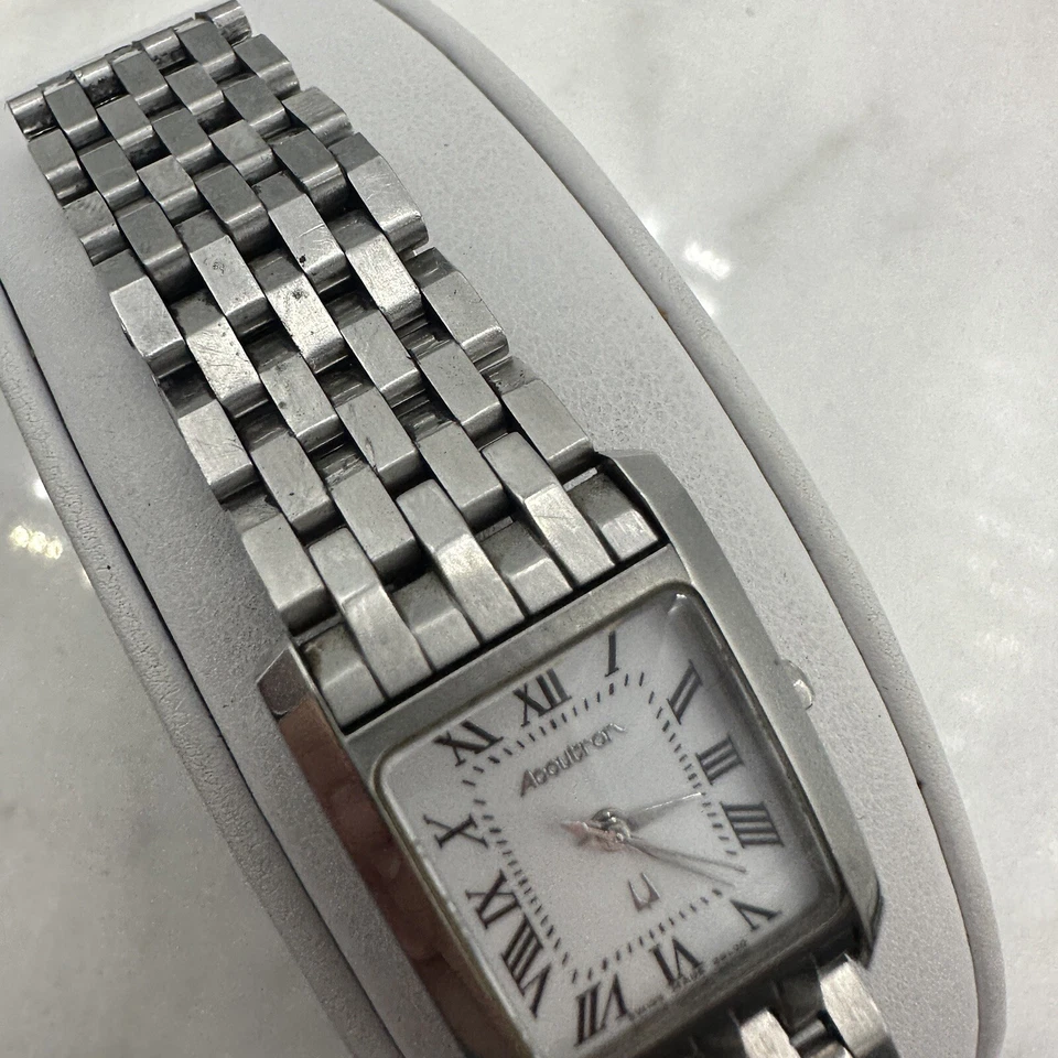 Bulova Accutron Silver Stainless Steel 21mm Tank, 26L00, New Battery, Sz. 5.75” - Image 4 of 4