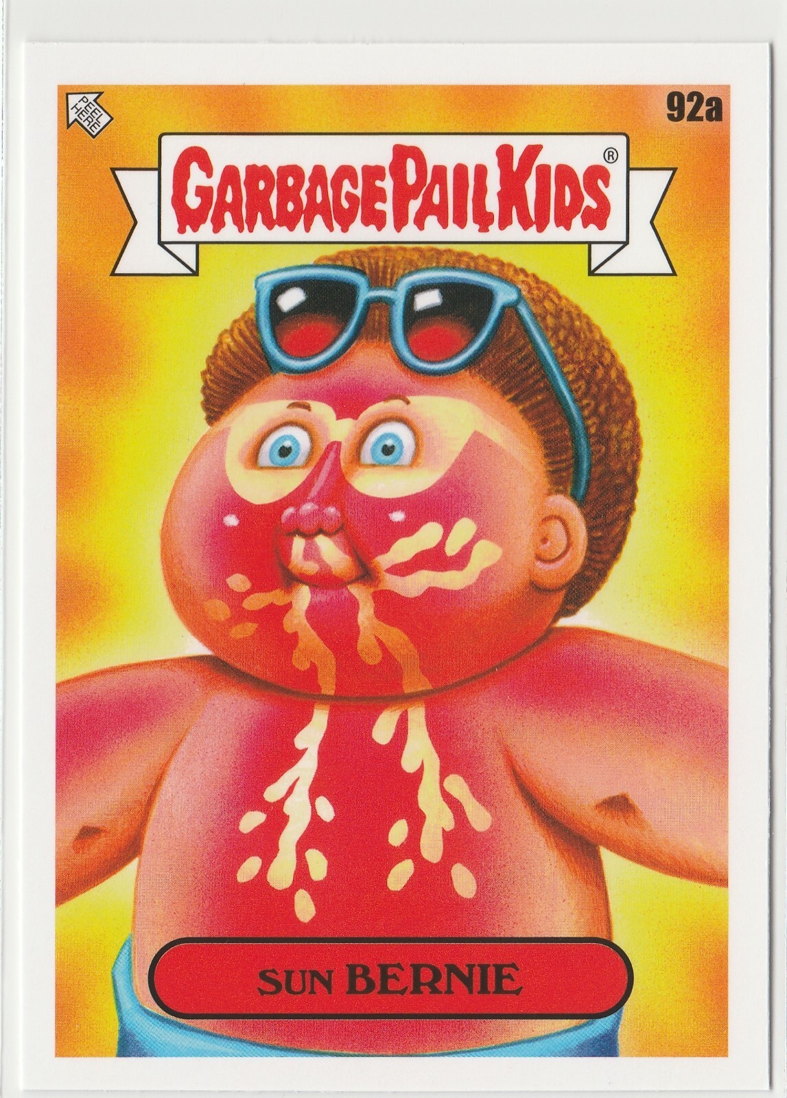 Sun Bernie #92a Garbage Pail Kids GPK 2021 Vacation Series Card