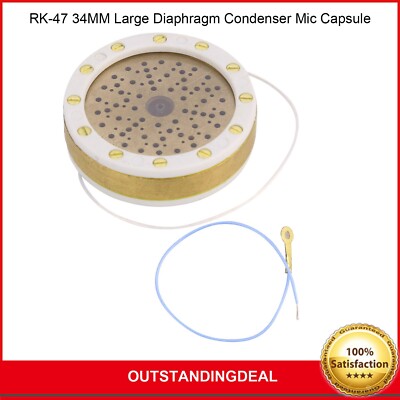 RK-47 34MM Large Diaphragm Condenser Mic Capsule HiFi Audio Microphone Capsule-