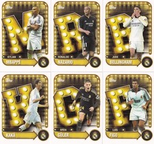 2025 TOPPS REAL MADRID COLLECTORS NAME IN LIGHTS 10 CARD LOT.
