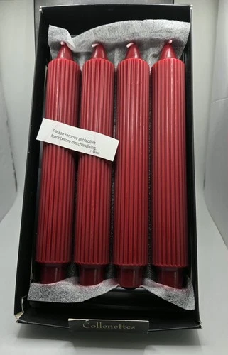 Vintage Root Four Collenette Candles RED  1.25"x9" NEW IN BOX