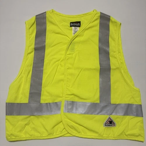 Bulwark Safety Vest XL Yellow Hi Vis 3M Reflective Workwear Work Arc CAT 2 - product listing photo