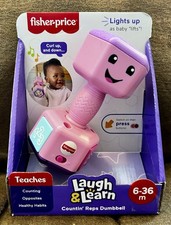 fisher-price Laugh  Learn - Pink Countin Reps Dumbbell - light up as baby lifts