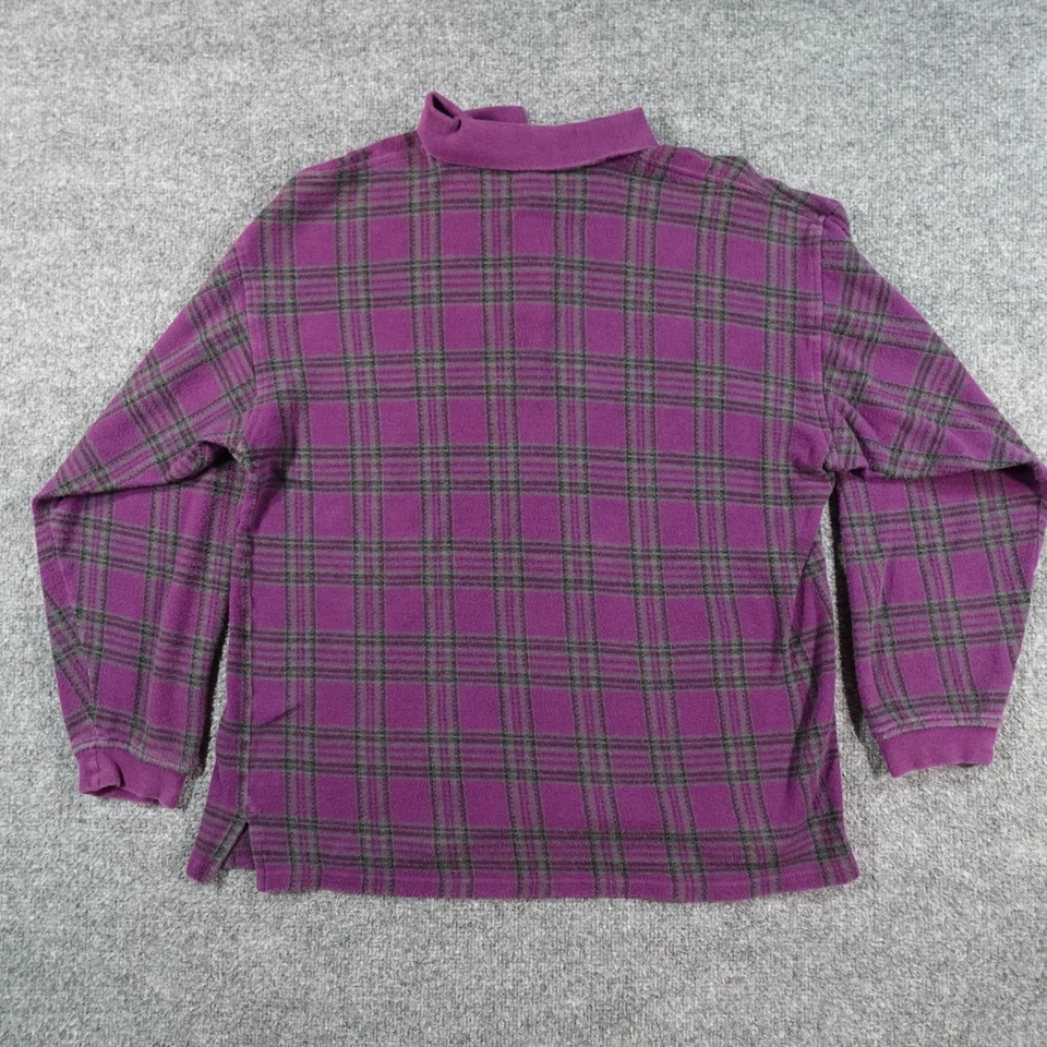 Camisa Polo de Rugby Slammer Munsingwear Vintage Hombres M Púrpura a Cuadros Años 80 90 Años 14662 Foto 4 de 4