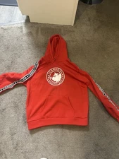 Canada Weather Gear Big Logo Fleece Pullover Hoodie mens XXL Red