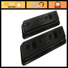 Steel Valve Covers For Chevygmc 5.0l 5.7l Sbc - Black Ball Milled Center Bol Steel Valve Covers For Chevygmc 5.0l 5.7l Sbc - Black Ball Milled Center Bol