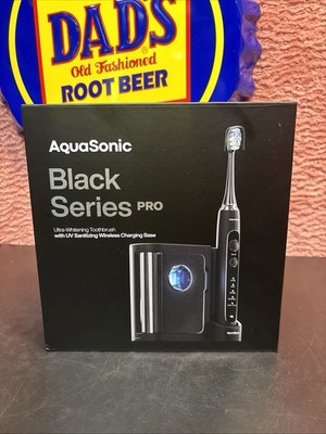 Black Series PRO   Ultra Whitening Toothbrush w UV Sanitizing Base   5 Modes NIB