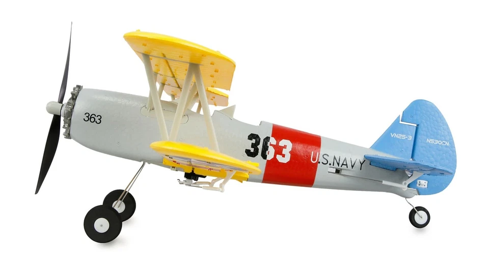 Amewi AMXFlight N2S-2 RC Flugzeug – 6-Kanal 6G/3D Trainer RTF Modell - Bild 4 von 4