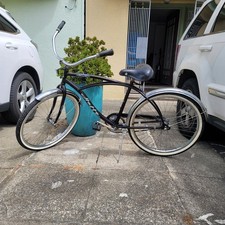 Vintage Huffy Sportsman Bicycle Black Cruiser Disassembled