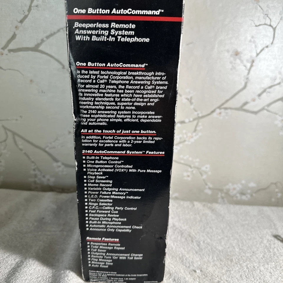 Record A Call 2140 Beeperless Remote Answering System With Built-in Telephone - Image 2 of 4