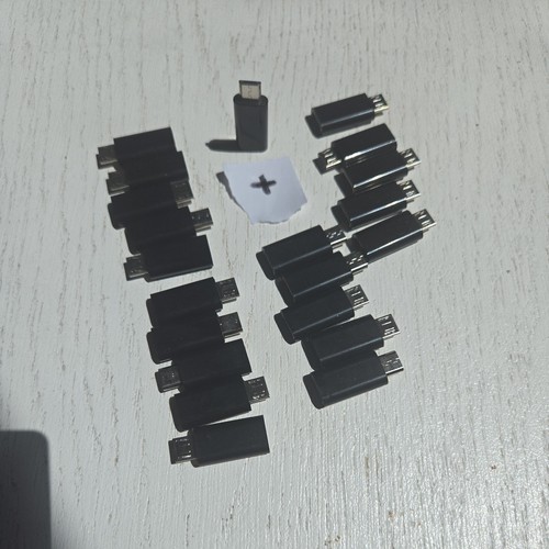 MEGA - 20x USB 2.0 Adapter Micro-B auf USB-C Buchse schwarz + 1 Gratis