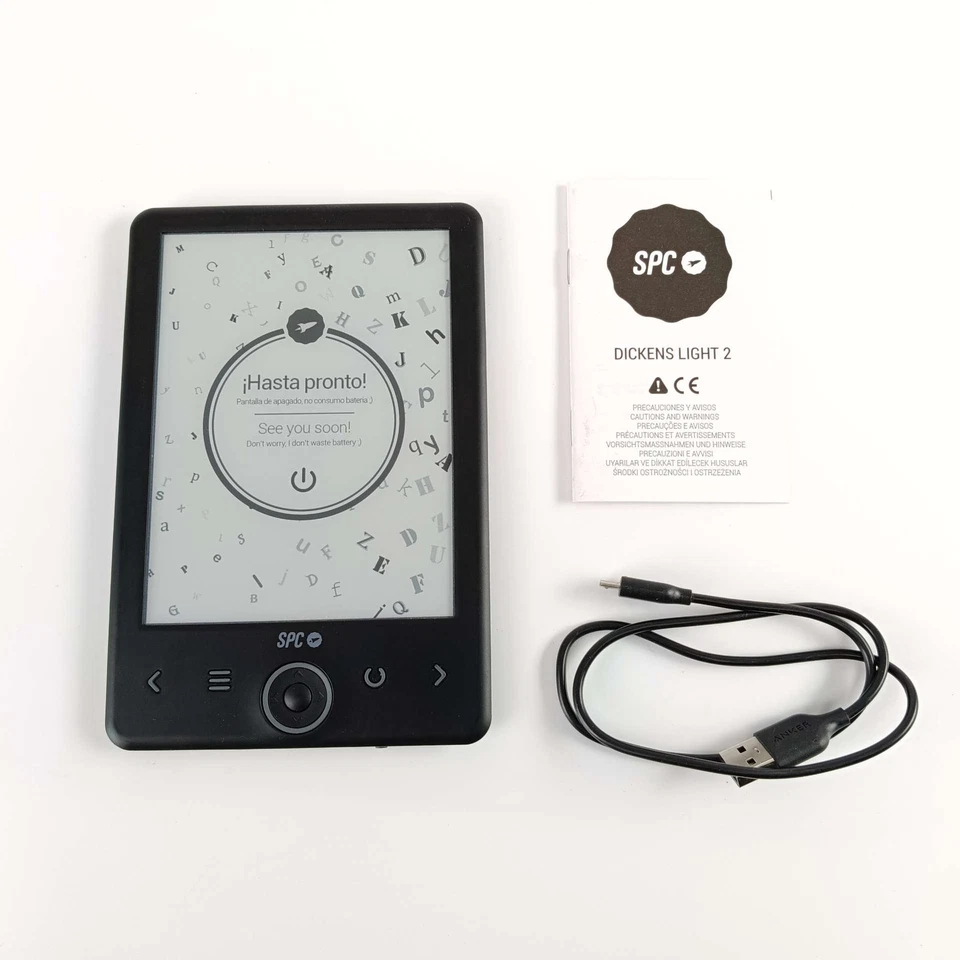 SPC Dicsens Light 2 E-Book Reader 8GB Schwarz 6" Micro USB leicht und kompa - Bild 2 von 4