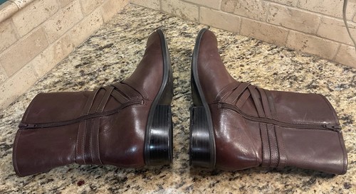 Lauren Ralph Lauren Maya Brown Leather Mid Calf Womens Size 9.5 Shoes Boots - Picture 4 of 8