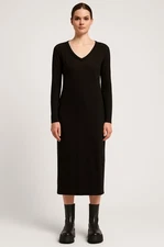 Rick Owens Lilies Long Sleeve Wool Midi Dress Size Approx. M/L Lillies NWT