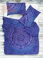 Handmade Duvet Cover Indian Floral Bohemian Mandala Cotton Bedding Set Cover
