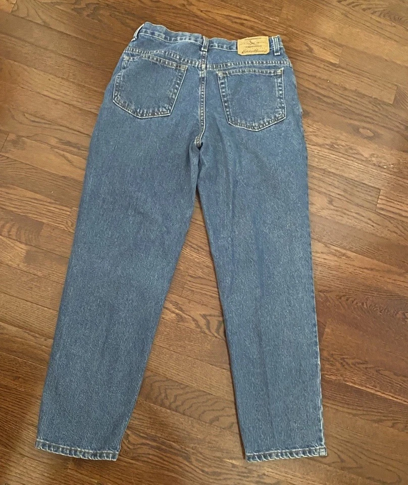 Vintage Eddie Bauer Denim 10  Petite Blue Jeans 100% Cotton Reg Classic Fit - Image 2 of 4