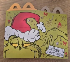 McDonald's Canada Exclusive 2025 Christmas Grinch Kid Happy Meal Empty Box Green