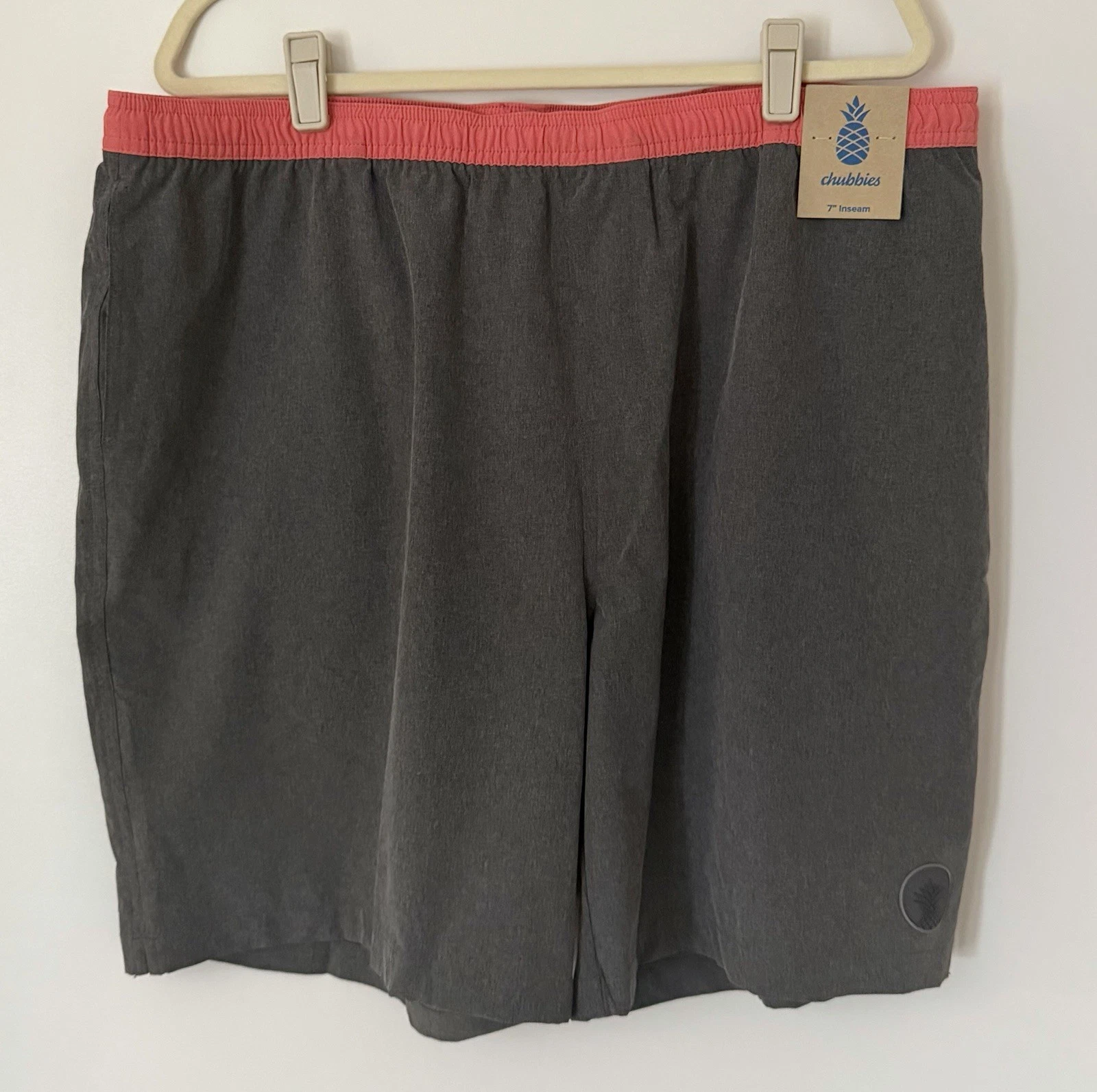 NEW Chubbies The All Arounds Sport Gym Swim Short 7-inch Inseam Mens 2XL Grey