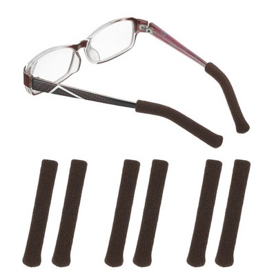 Glasses Ear Cushion 2.17 In, 3 Pairs Soft Ear Grippers Knitting, Brown