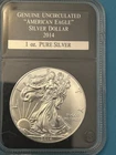 2014 American Silver Eagle , 1 Ounce .999 Pure Silver , Beautiful BU