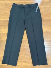 NWT Perry Ellis Portfolio Dress Pants Men 38 x 30 Travel-Luxe Black Striped NEW