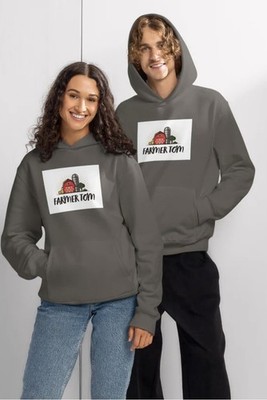 Farmer Tom Fleece Pullover Hoodie Unisex M, Farmer Tom LLC.shop for more!