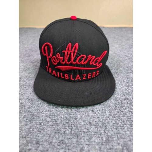 New Era Portland Trail Blazers Hat Mens 7 1/2 Black Red 59FIFTY Fitted Cap NBA