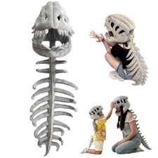 Dinosaur Skeleton Plush Costume - 3D Realistic Spinosaurus Design Large, 46in